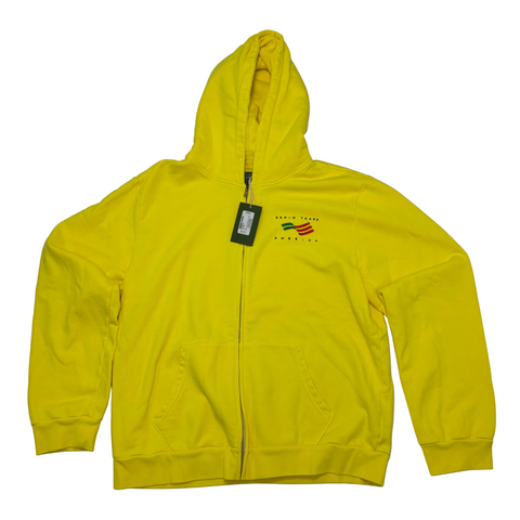 Denim Tear America Zip Up Hoodie 'Yellow' | US M (X-Large)
