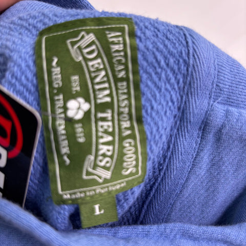 Denim Tear Ex-Slave Gordan Hoodie 'Dusty Blue' | US M (Large)