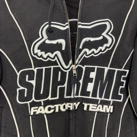 Supreme Fox Racing Zip Up Hoodie 'Black' | US M (Small)