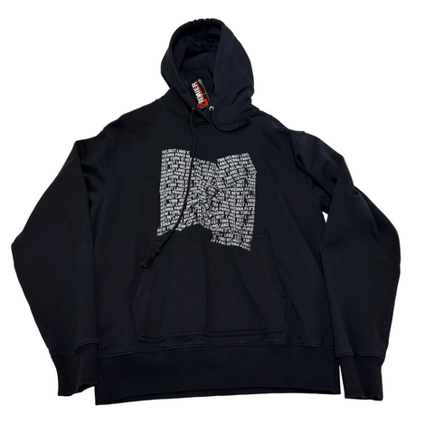 Helmut Lang HL Wrapped Logo Print Hoodie 'Black' | US M (Medium)