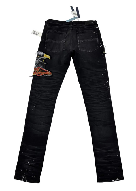 Amiri California Eagle Patched Jeans 'Black' | US M (36")