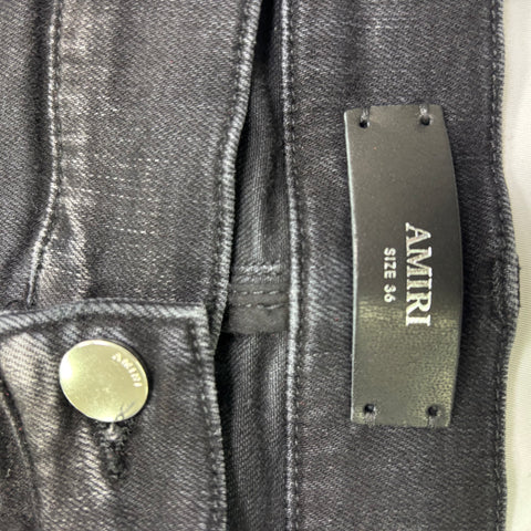 Amiri California Eagle Patched Jeans 'Black' | US M (36")