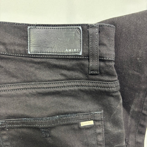 Amiri Thrasher Plain Knee Ripped Jeans 'Black' | US M (32")