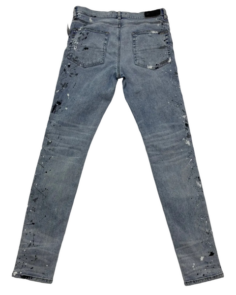 Amiri MX1 Paint Splatter Jeans 'Light Blue' | US M (34")