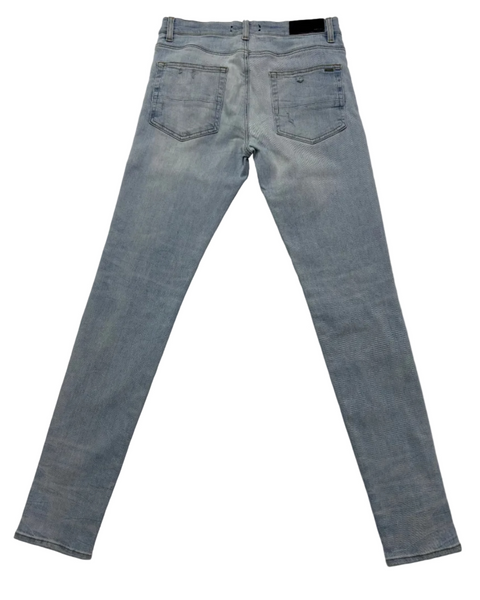 Amiri Stack Low-Rise Skinny Jeans 'Light Blue' | US M (32")