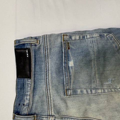 Amiri Varsity Logo Patched Jeans 'Clay Indigo' | US M (30")