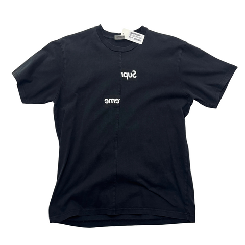 Supreme X Comme des Garcons Split Box Logo Tee 'Black' | US M (Large)