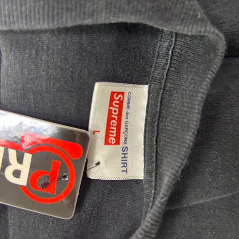 Supreme X Comme des Garcons Split Box Logo Tee 'Black' | US M (Large)
