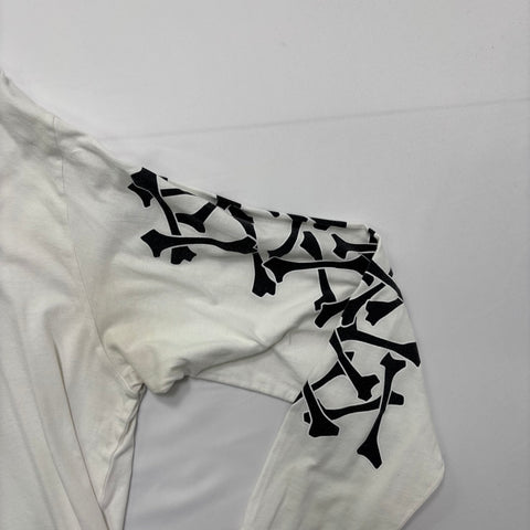 Amiri Bones Long-Sleeve Tee 'White Black' | US M (Large)