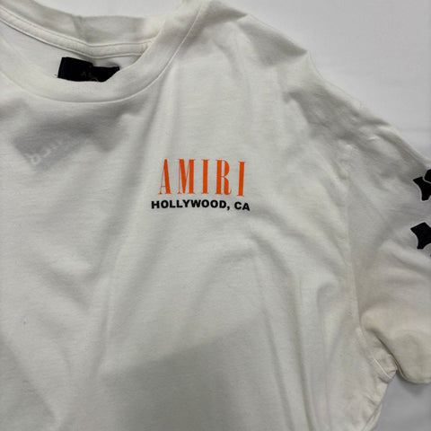 Amiri Bones Long-Sleeve Tee 'White Black' | US M (Large)