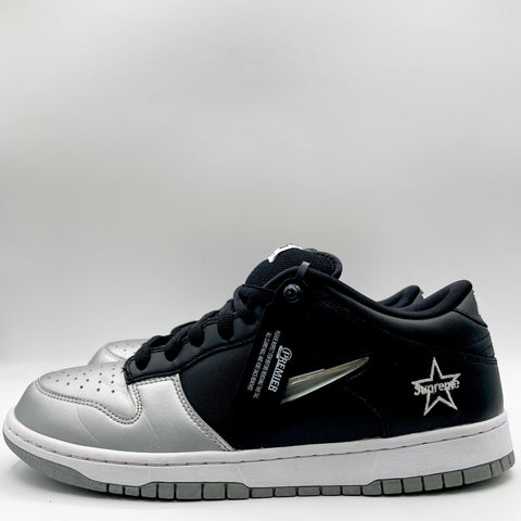 Nike SB Dunk Low 'Supreme Jewel Swoosh Silver (2019)' | US M 11 (No Box)