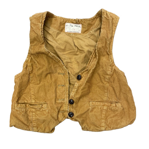 We The Free Corduroy Heritage Micro Vest Teddy Bear Tan | US Womens SM