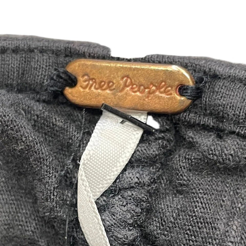 Free People Ruffled Crop Top Tank 'Charcoal Black' | XS