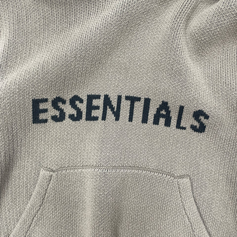 Fear of God Essentials Knit Pullover Hoodie 'Taupe' | XS