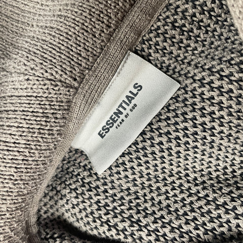 Fear of God Essentials Knit Pullover Hoodie 'Taupe' | XS