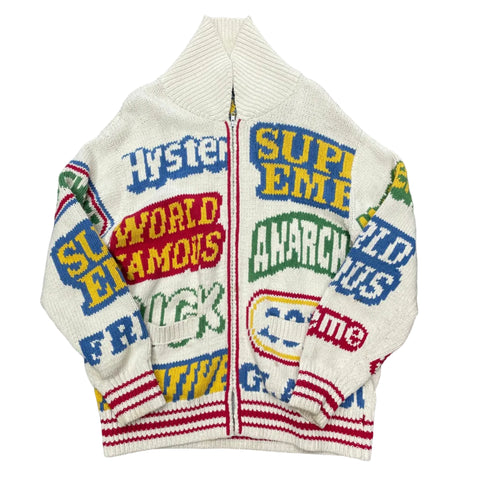 Hysteric Glamour x Supreme Collab Knit 'Fuck Em!' Cardigan Jacket | MED