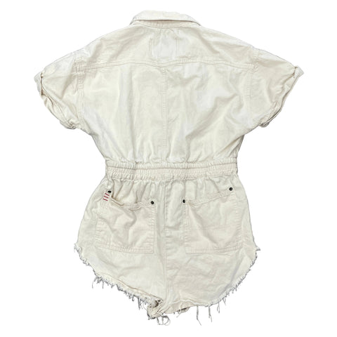 BDG Short Sleeve Canvas Jumpsuit One-Piece 'Cream' | US Womens MED