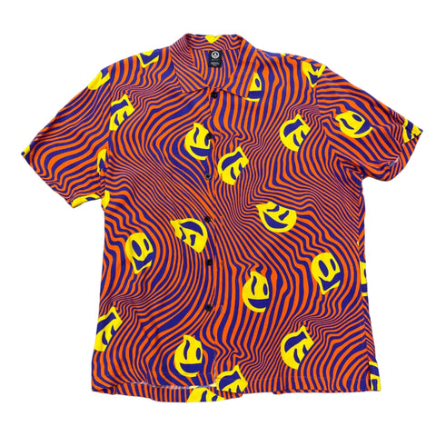 Neff Smile Drip Wave Psychedelic Button-Down Collared Shirt | US Men's SM
