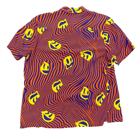 Neff Smile Drip Wave Psychedelic Button-Down Collared Shirt | US Men's SM