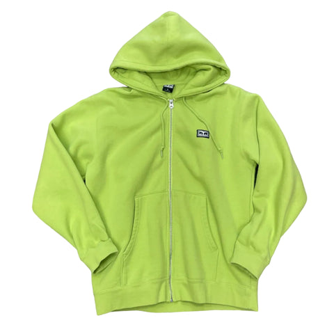 Obey Zip-up Hoodie 'Chartreuse Green' | US M LG