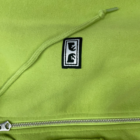 Obey Zip-up Hoodie 'Chartreuse Green' | US M LG
