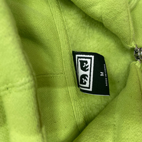 Obey Zip-up Hoodie 'Chartreuse Green' | US M LG