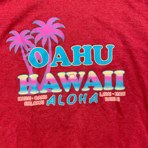 Vintage Oahu Hawaii 'Aloha Red' Babe Tee | SM