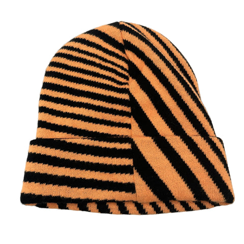 Vintage Electric Daisy Carnival Beanie 'Orange Black Tiger Stripes' | OS