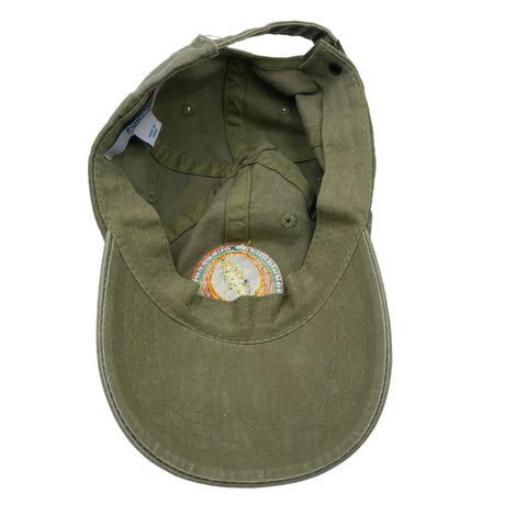 Grateful Dead Stealie Steal Your Face Baseball Cap Forest Green Embroidered | OS