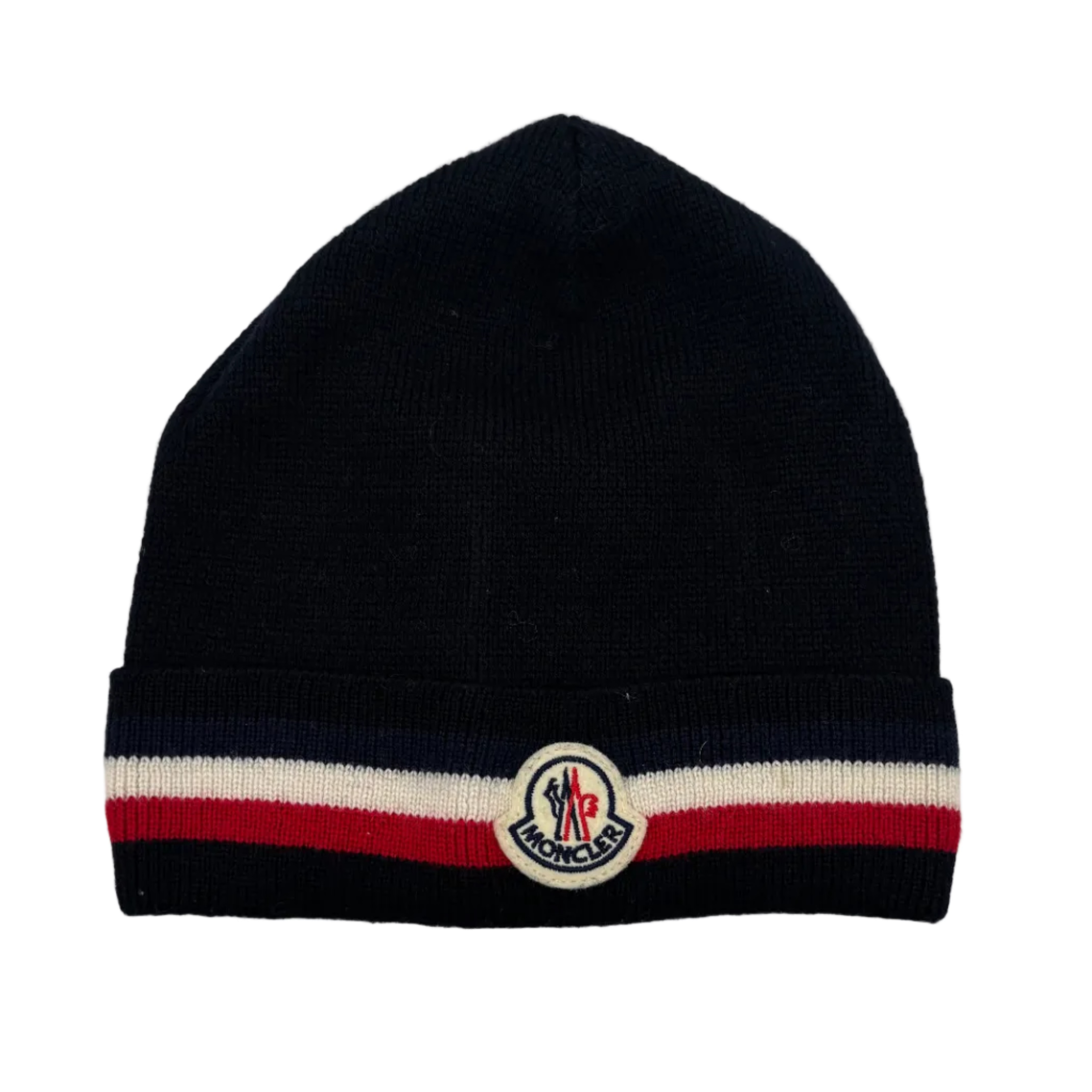 Moncler Wool Tricolor Beanie 'Navy (Unisex)' | One Size