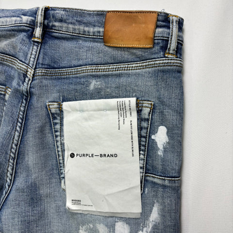 Purple Brand Paint Blowout Jeans 'Light Indigo' | US M (29")
