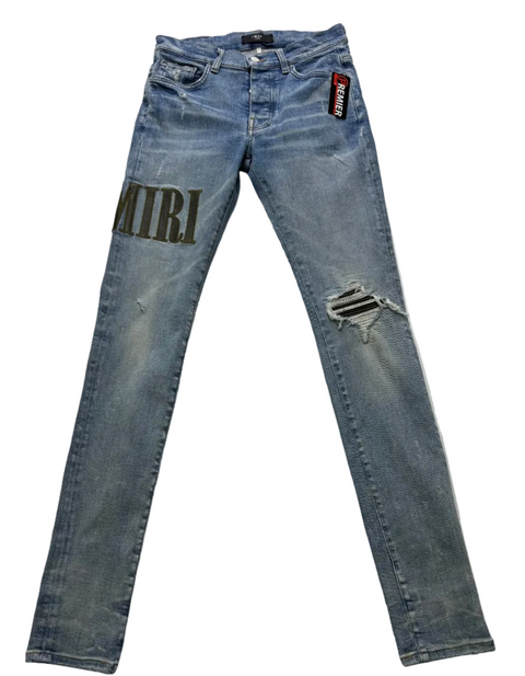 Amiri MX1 Amiri Logo Side Jeans 'Light Indigo' | US M (29")