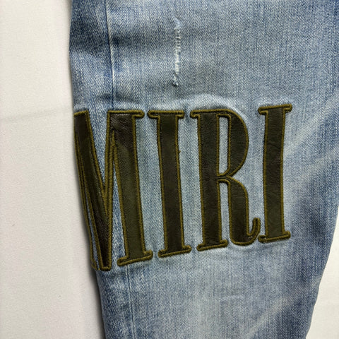 Amiri MX1 Amiri Logo Side Jeans 'Light Indigo' | US M (29")