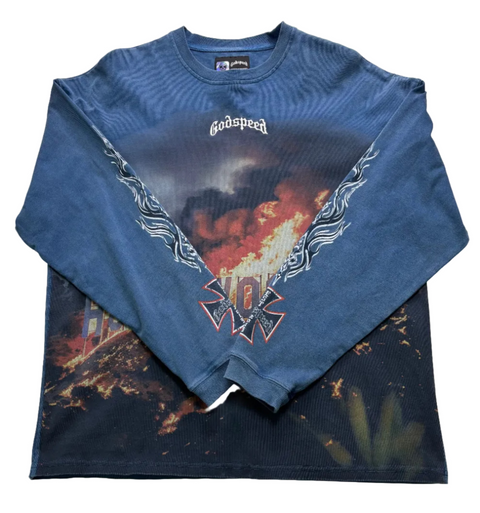 Godspeed Hollywood Inferno Long Sleeve Shirt 'Blue' | US M (Medium)
