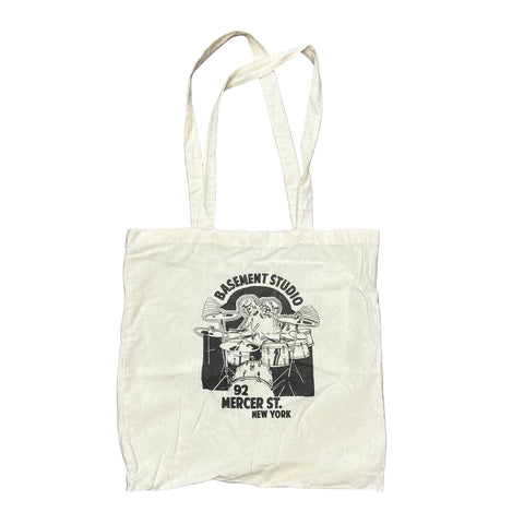 Vintage John Galt Basement Studio 92 Mercer St. New York Tote Bag Cotton 'Cream White' | OS