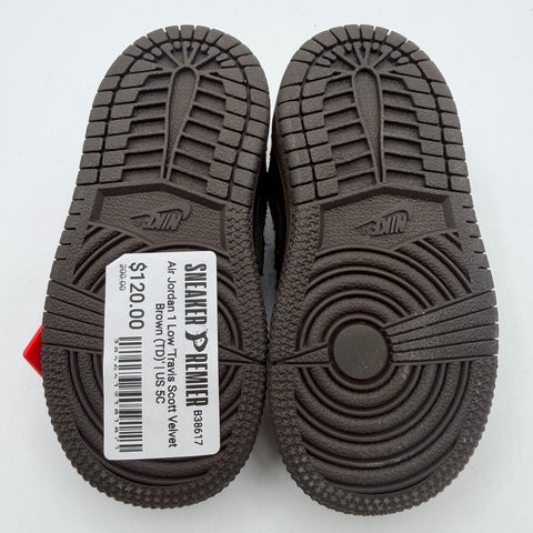 Air Jordan 1 Low 'Travis Scott Velvet Brown (TD)' | US 5C