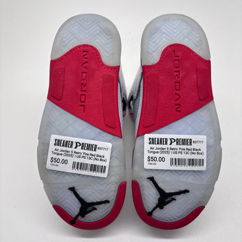 Air Jordan 5 Retro 'Fire Red Black Tongue (2025)' | US PS 13C (No Box)