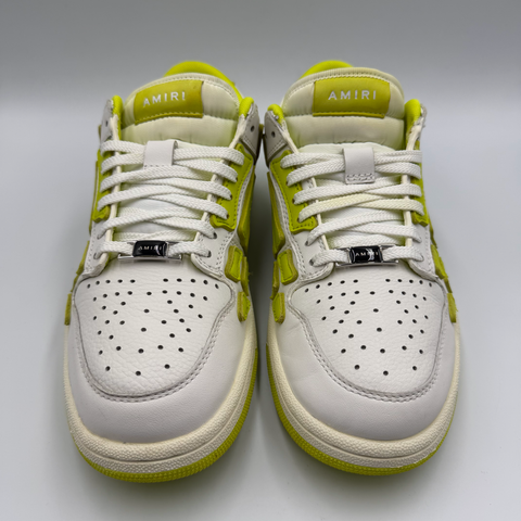 AMIRI Skel Top Low 'White Fluorescent Yellow' | EU 40 / US M 7