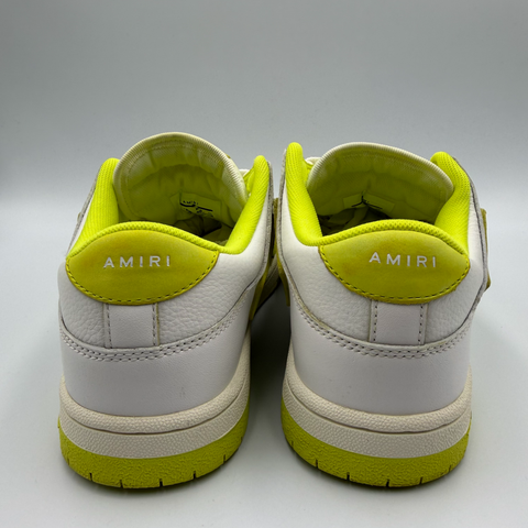 AMIRI Skel Top Low 'White Fluorescent Yellow' | EU 40 / US M 7