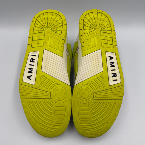 AMIRI Skel Top Low 'White Fluorescent Yellow' | EU 40 / US M 7