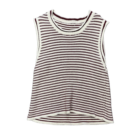 Vintage Knit Striped Sweater Tank | US LG