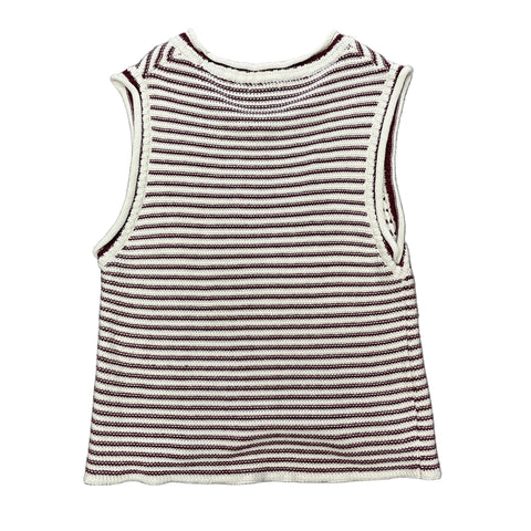 Vintage Knit Striped Sweater Tank | US LG