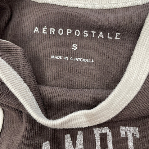 Vintage Aeropostle Brown Baby Ribbed Tank 'Hamptons New York' | US SM