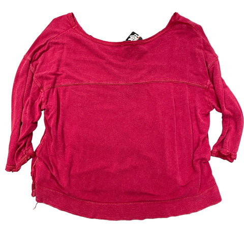We The Free Embroidered Crop Top Sweater 'Red 82' | US MD