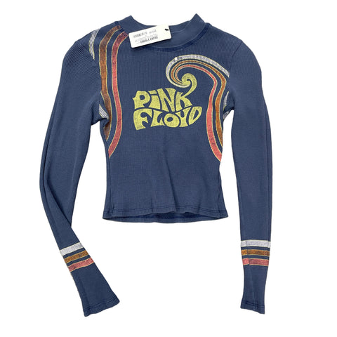 Day Dreamer For Free People Vintage Henly Pink Floyd Crop Sweater | US XS