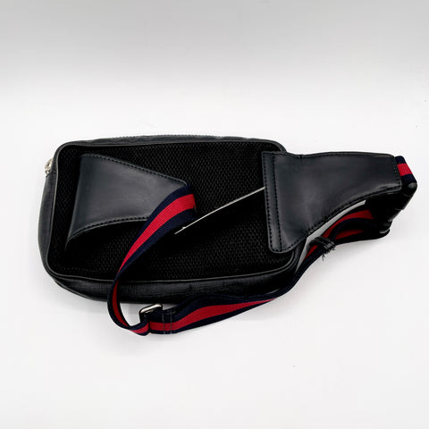 Gucci Waist Bag GG Supreme Belt 'Navy Red' | US M One Size