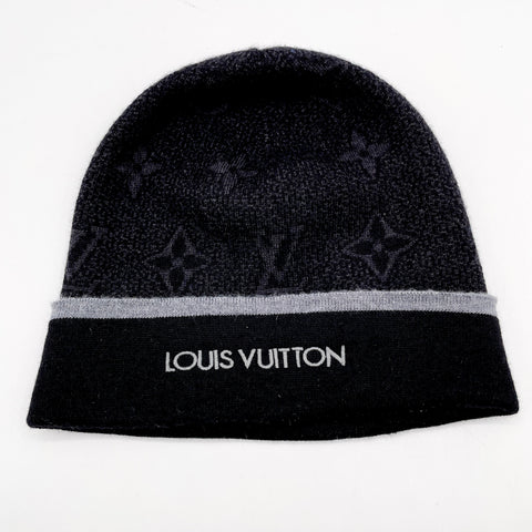 Louis Vuitton My Monogram Eclipse Beanie 'Black Grey' | US M One Size