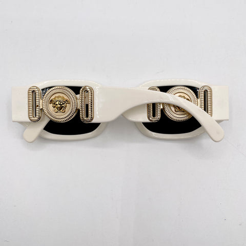 Versace Unisex Medusa Biggie Sunglasses 'White Gold' | One Size