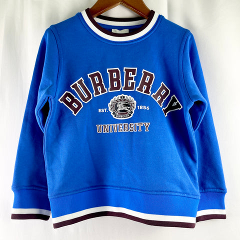 Burberry Kids Logo Print Cotton Sweatshirt 'Blue' | US 6Y