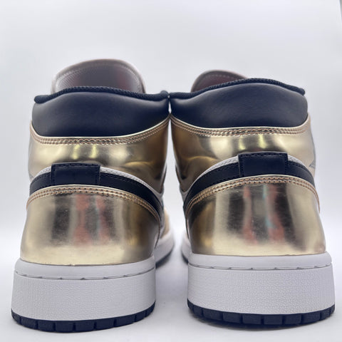 Air Jordan 1 Mid 'Metallic Gold Black White (2020)' | US M 12 (No Box)